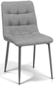 Korson Furniture Paige Set of 2 Storm/Grey Steel Tufted Side Chairs-0