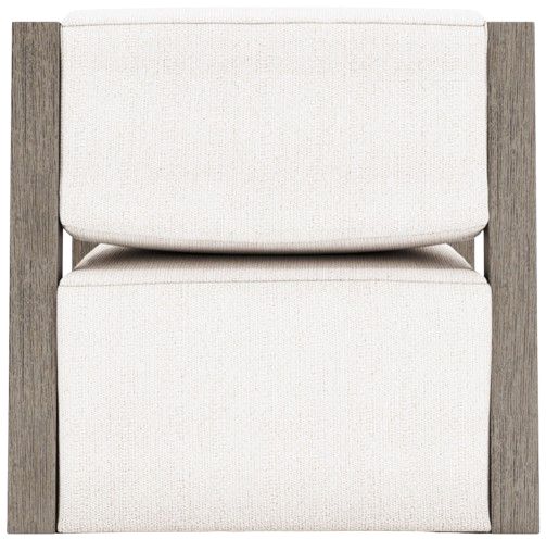 Bernhardt Leilani Bernhardt Exteriors Weathered Teak/White Fabric/Wooden Outdoor Swivel Chair-1