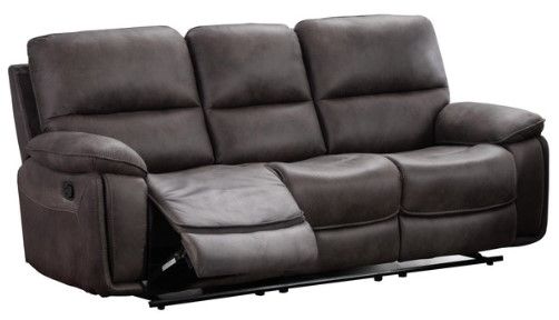 Mazin Furniture Easton Grey Manual Reclining Sofa-1