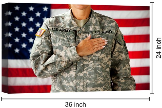 Classy Living Female U.S. Army Tribute Wall Art-1