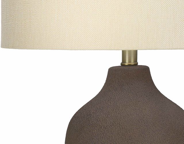 Monarch Specialties Inc. 27"H Grey Ceramic Table Lamp-2