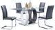 Global Furniture USA D1628 5-Piece Gray Dining Set-0