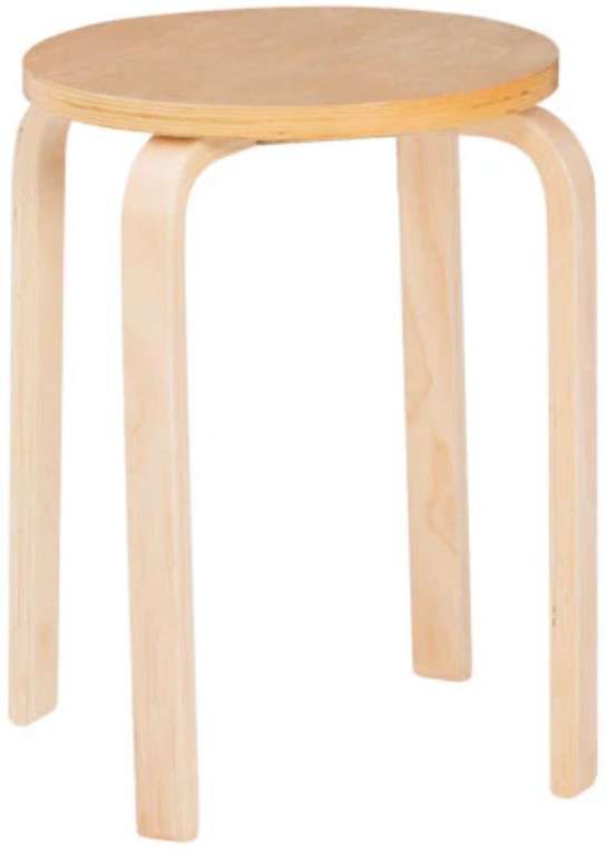 Linon Bentwood 4-Piece Natural Stacking Stool Set-3