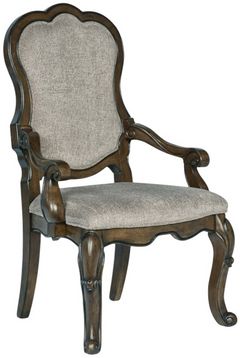 Signature Design by Ashley® Maylee Dark Brown Upholstered Dining Arm Chair