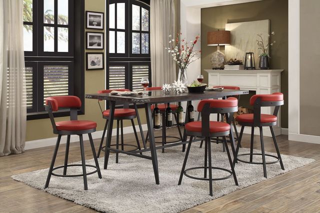 Homelegance® Appert Red Swivel Counter Chair-1