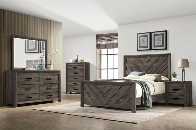 Elements International Eleanor Mocha Gray Dresser and Mirror -1