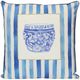 Stylecraft Tamara Day White Designer Pillow with Blue Stripes-0