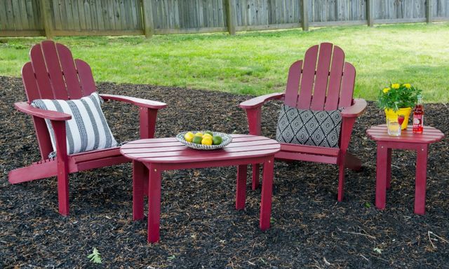 Linon Adirondack Red Wooden Outdoor Coffee Table-1