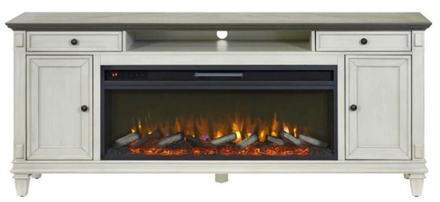Martin Furniture Hartford Vintage Linen 76" Fireplace TV Stand-1