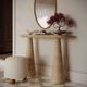 TOV Furniture Sandra Travertine Indoor/Outdoor Console Table-1