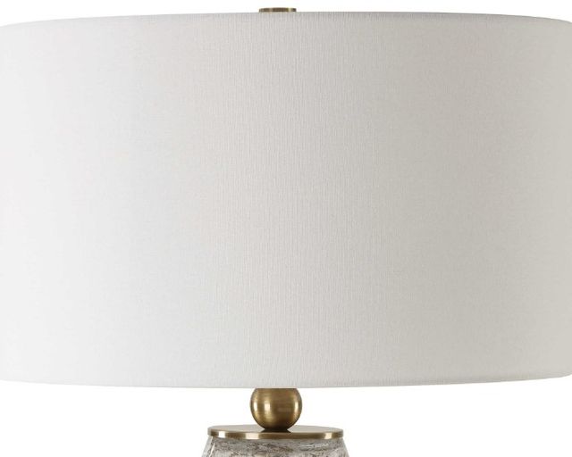Uttermost® Out Of Time Gray/Seeded Glass Table Lamp-3