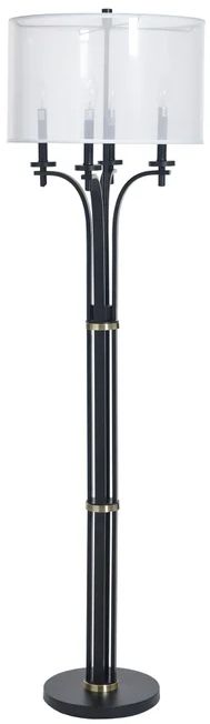 Stylecraft Corcy Black/Gold Floor Lamp-0