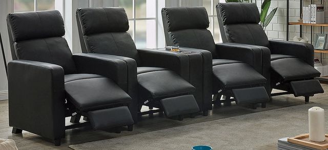 Coaster® Toohey 5-Piece Black Home Theater Seating Set-0