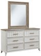 American WoodCrafters Beach Comber Brown/Weathered White Dresser-1