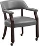 Steve Silver Co. Tournament Cherry/Gray Arm Chair with Casters-1