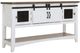 International Furniture Direct Pueblo Brown Sofa Table with White Base-0