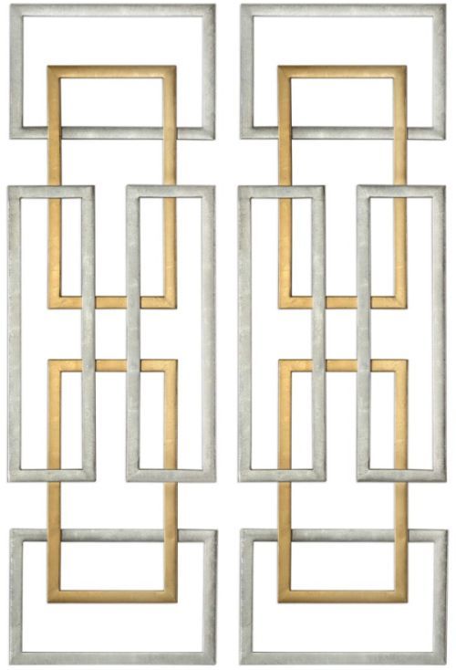 Uttermost® Aerin 2-Piece Gold/Silver Wall Panels