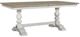 Liberty Furniture Whitney Weathered Gray Trestle Table with Antique Linen Base-1