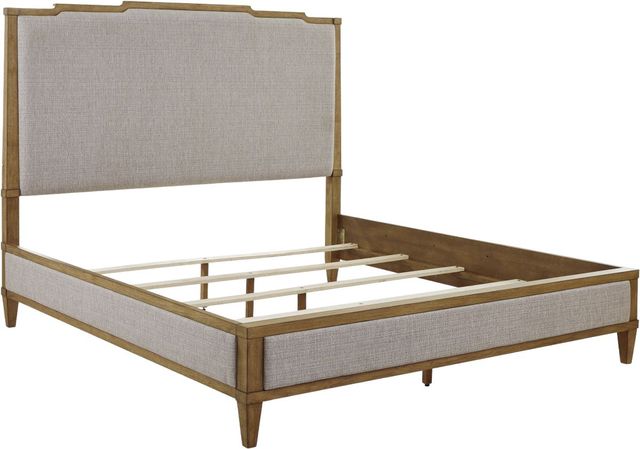 Signature Design by Ashley® Sharlance Gray/Light Brown King Upholstered Panel Bed-2