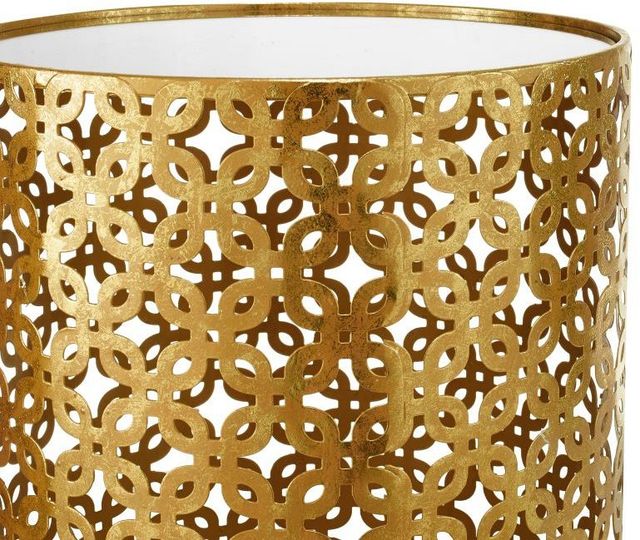 Linon Gia Glass Top Nesting Table with Gold Base-1