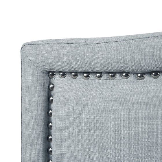 Olliix by Madison Park Nadine Dusty Blue King Upholstery Headboard-3