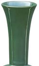 A & B Home Green Rounded Ceramic Vase with Pedestal Base-1
