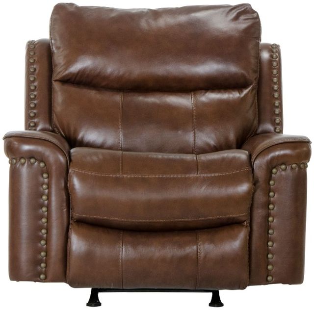 Catnapper® Ceretti Brown Leather Power Wall Hugger Recliner-2