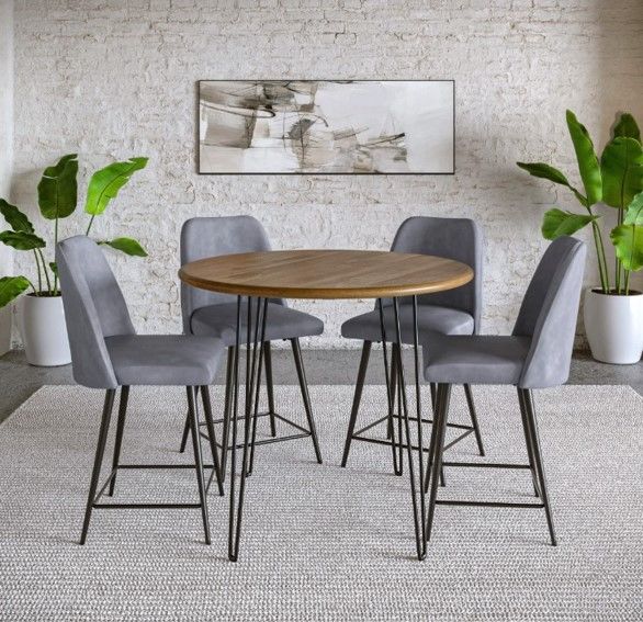 Jofran Inc. Urban Archive Maddox Gray Upholstered Counter Stool-1