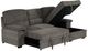 American Wholesale Furniture Romano 2-Piece Charcoal Right-Arm Facing Sleeper Sectional and Chaise-1