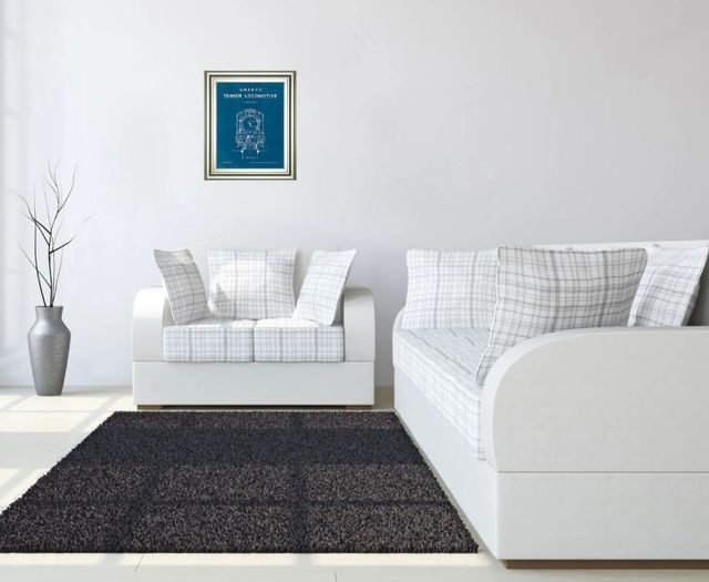Classy Art Locomotive Blueprint II by Wild Apple Portfolio Wall Art-2