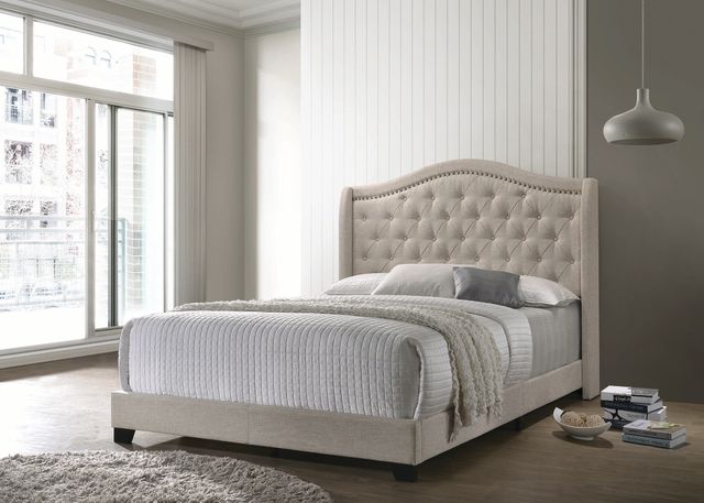 Coaster® Sonoma Beige Camel Back Queen Bed-3