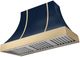 AGA Cascade 48" Indigo Wall Mounted Range Hood  with Brushed Brass Trim-0