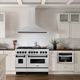 ZLINE Autograph Edition 48" Satin Stainless Steel Convertible Wall Mounted Range Hood with Matte Black Handle-1