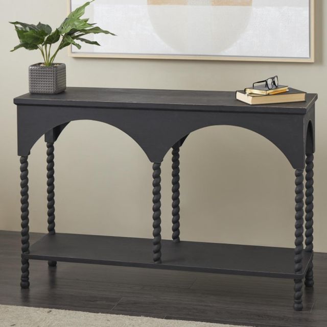 Deco Marche Black Arched Console Table-3