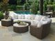 Tommy Bahama® Outdoor Cypress Point Ocean Terrace Weatherstone Top Driftwood Gray Round Cocktail Table-2