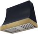 AGA Marquee 36" Black Wall Mounted Range Hood with Antique Brass Trim-0