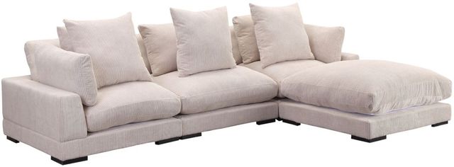 Moe's Home Collection Tumble Lounge 4-Piece Cappuccino L-Shaped Modular Sectional and Ottoman-0