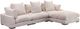 Moe's Home Collection Tumble Lounge 4-Piece Cappuccino L-Shaped Modular Sectional and Ottoman-0