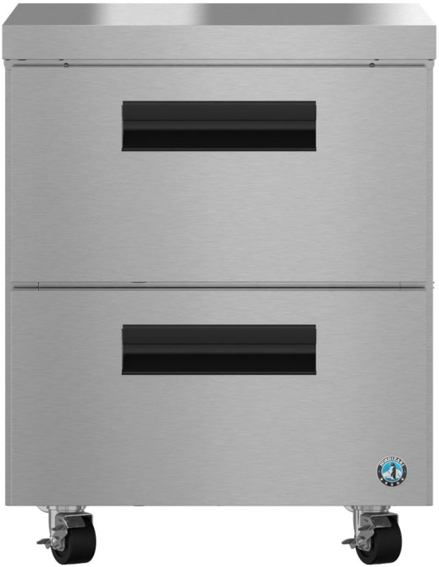 Hoshizaki Steelheart® 27" 6.21 Cu. Ft. Stainless Steel Single Section Undercounter Refrigerator with Stainless Drawers-0