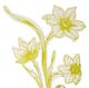 A & B Home White Daffodil Accent-1