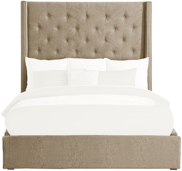 Homelegance® Fairborn Brown Upholstered Full Storage Platform Bed-3