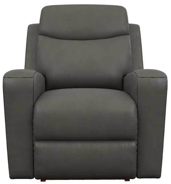 La-Z-Boy® Emmons Pewter Leather Power Rocking Recliner with Headrest-1