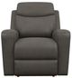 La-Z-Boy® Emmons Pewter Leather Power Rocking Recliner with Headrest-1