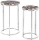 Steve Silver Co. Onyx 2-Piece Agate Nesting Table with Nickel Antique Base-0
