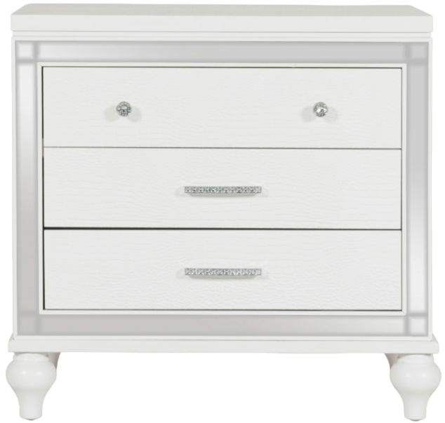 New Classic® Home Furnishings Valentino 4-Piece White California King Panel Bedroom Set-3
