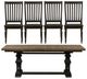 Liberty Furniture Harvest Home 5-Piece Barley Brown/Chalkboard Trestle Table Set-0