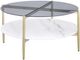 Coaster® Jonelle White Coffee Table with Gold Base-0