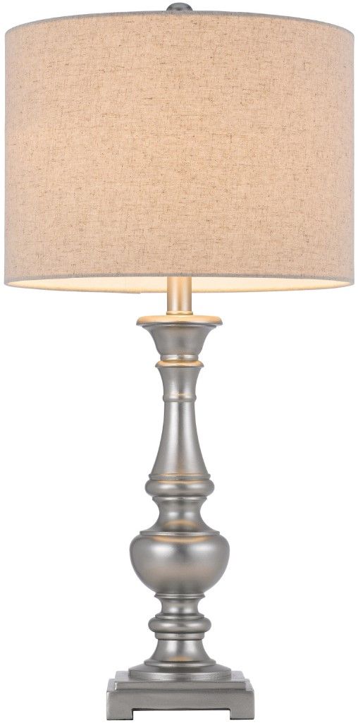 Cal® Lighting & Accessories Nampa 2-Piece Antique Silver Table Lamp Set-1