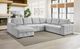 Mazin Furniture Geneva 4-Piece Light Gray Left-Arm Facing Pullout Sleeper Sectional and Storage Chaise-4