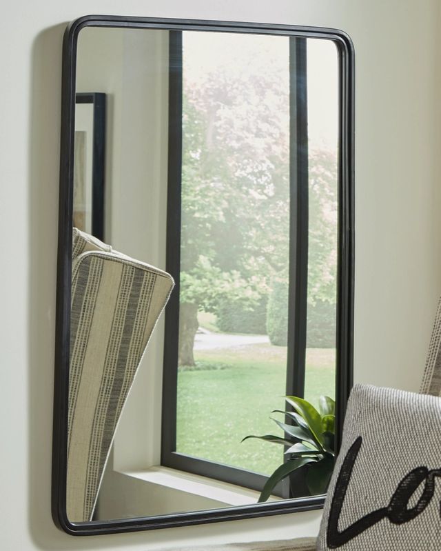 Signature Design by Ashley® Brocky Black Rectangular Accent Mirror-3